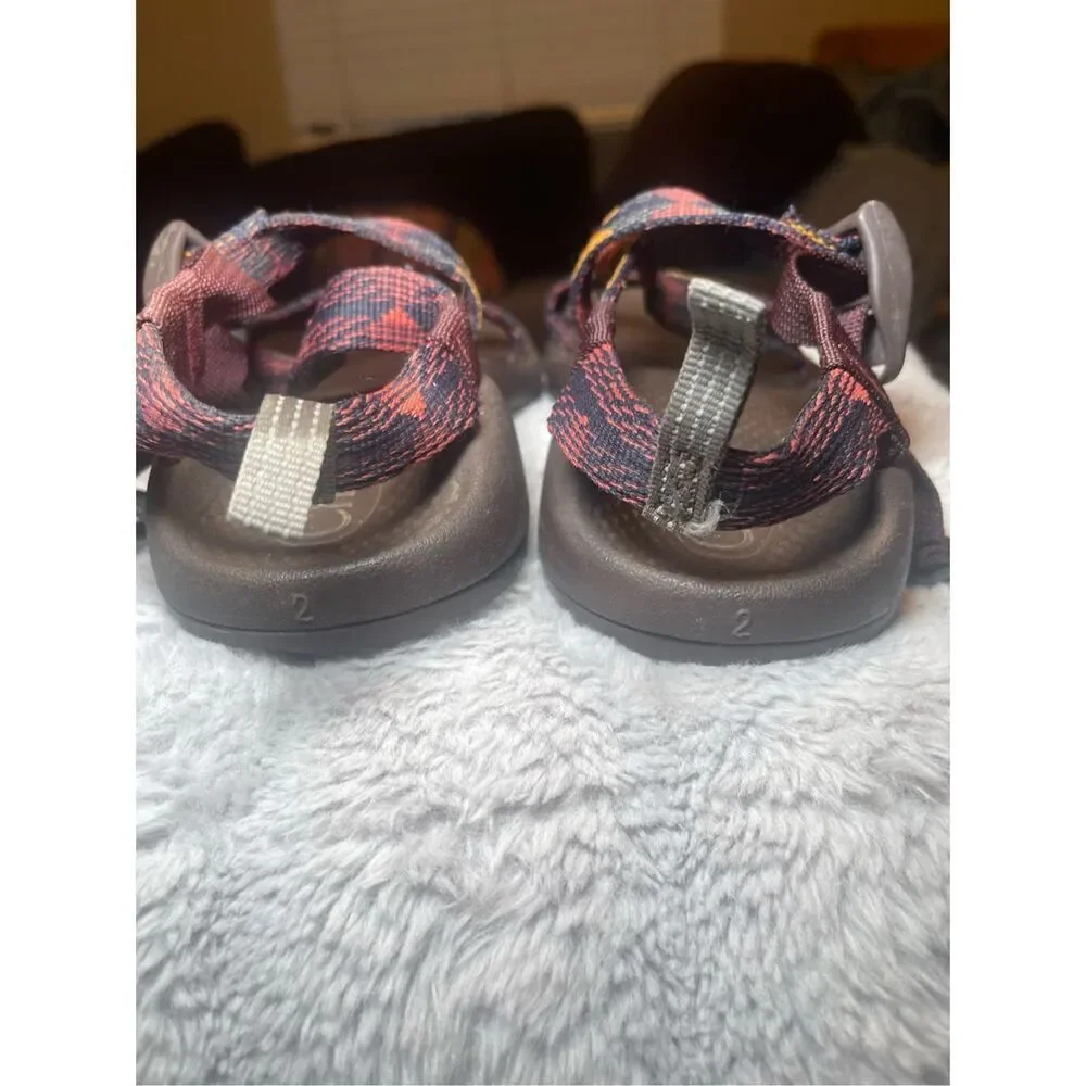 Chaco Kids Multicolor Z/1 Ecotread Ohkurr Strappy Basket Weave Sandal Size 2